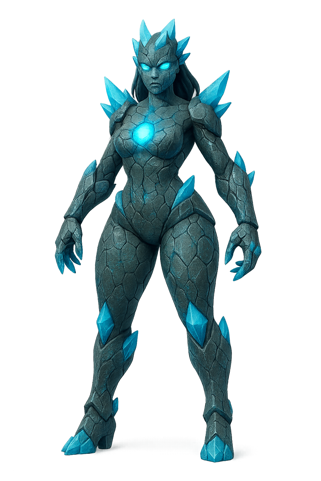 Crystal Empress - Regal sorceress with gem manipulation and radiant crystal magic