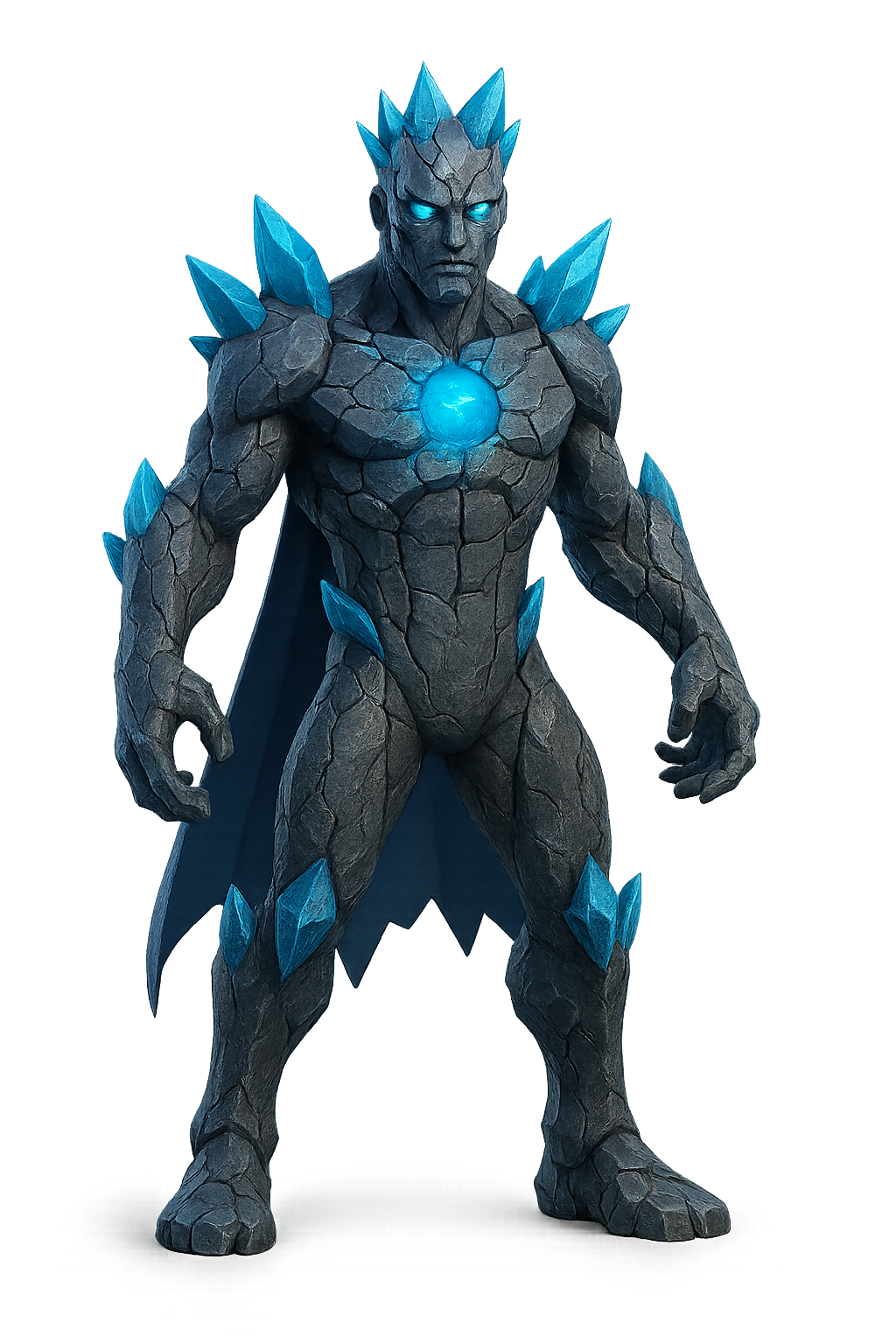 Crystal Titan - Massive crystalline being with diamond armor and prismatic energy