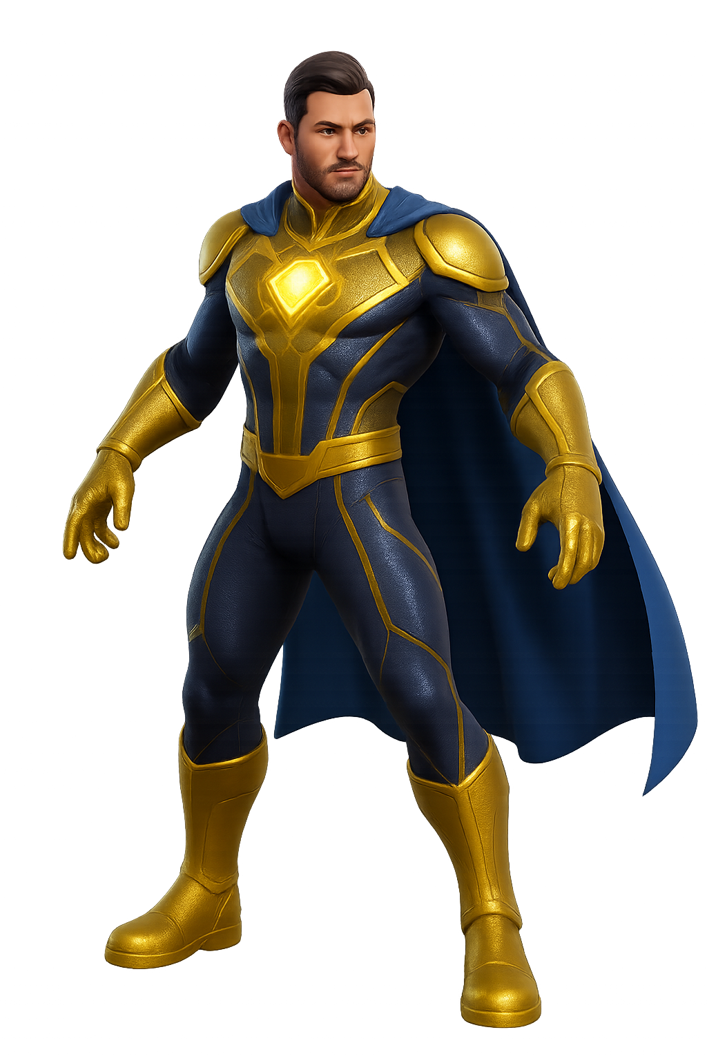 Golden Guardian - Radiant protector with energy shields and divine light powers